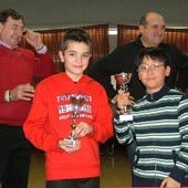 Fascia under 10 : 2 classificato Fabio Sangiorgi di Bologna e 1 posto per il campione italiano U10 in carica Cesare Wang