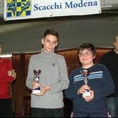 Fascia under 12 : 2 classificato Alessandro Brini di Bologna e 1 posto per Isacco Faglioni di Modena